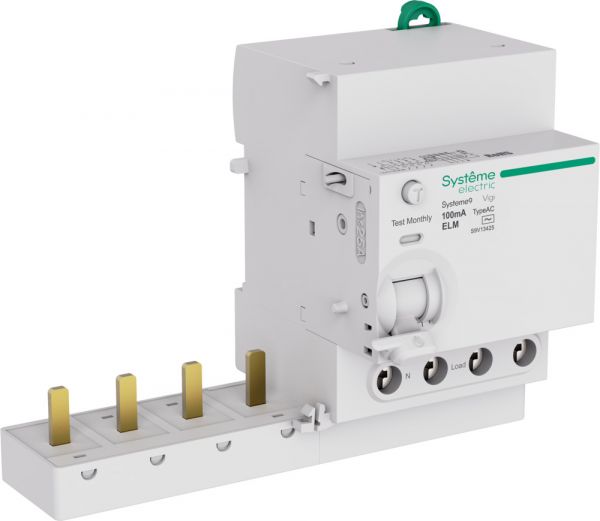 Блок дифференциального тока (ВДТ) 25A 4P 100мА Тип-AC 400В Systeme9