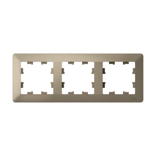 ATLASDESIGN AIR 3-постовая РАМКА, ШАМПАНЬ/дымчатый черный