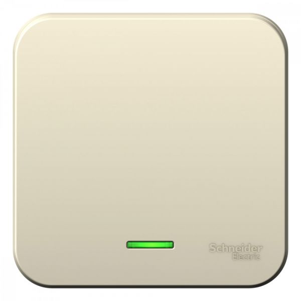 BLANCA  одноклавишный выключатель наружный  (cх.1) с подсвет, 6а, 250в, молочный