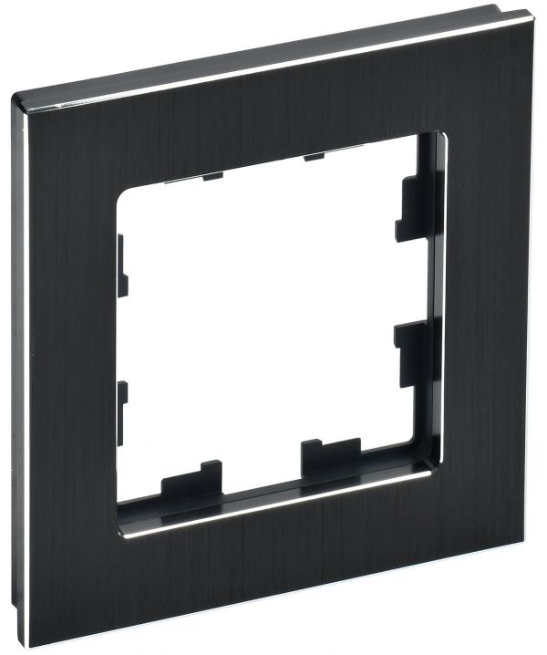 BRITE Рамка 1 пост РУ-1-1-БрЧ металл черный