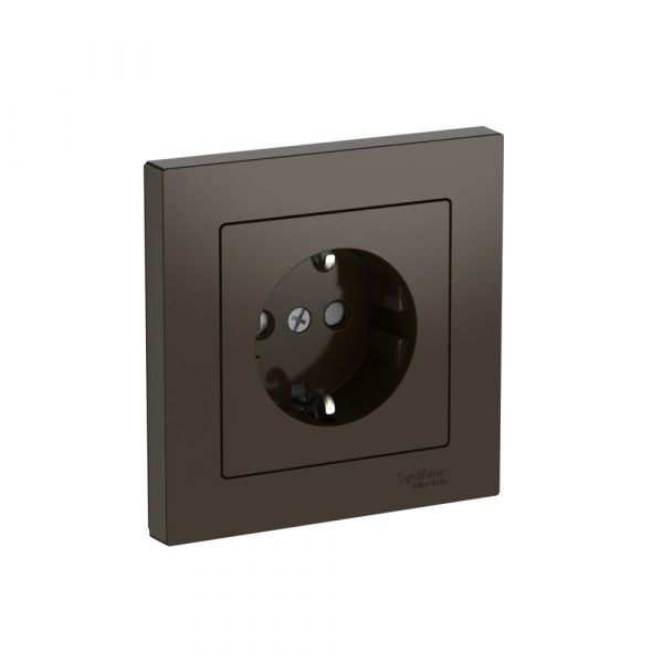 ATLASDESIGN РОЗЕТКА с заземлением со шторками, 16А, в сборе, быстрозажимные клеммы, МОККО