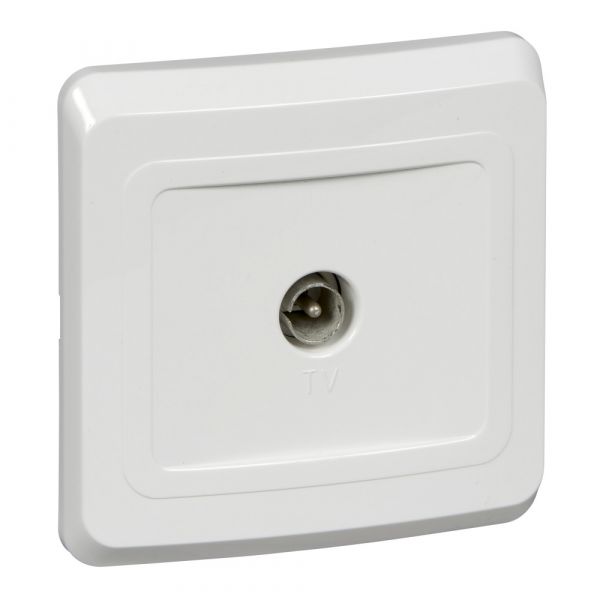 ЭТЮД Розетка телевизионная оконечная TV 0.7дБ скрытая белая
