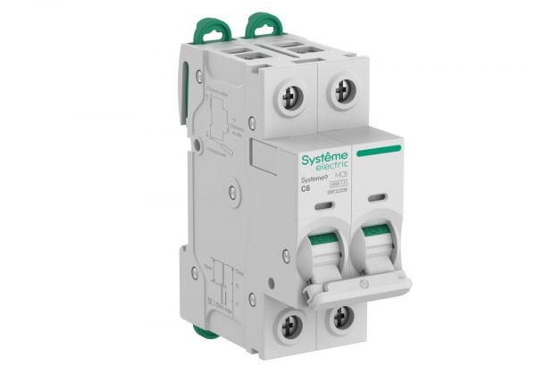 Выключатель автоматический (АВ) C 6A 2P 6kA 400В Systeme9