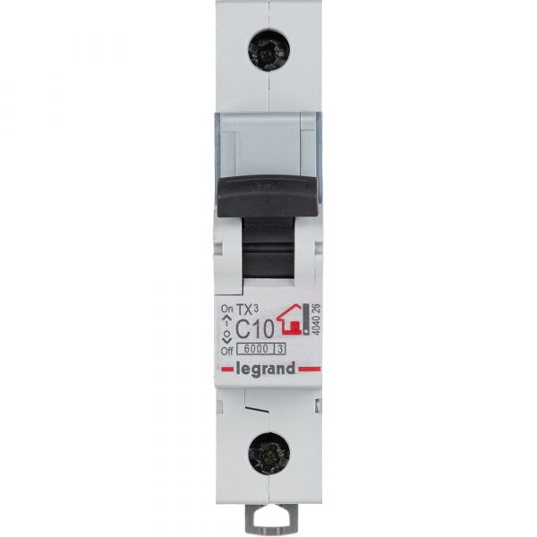 Выключатель автоматический однополюсный 10А C TX3 6кА