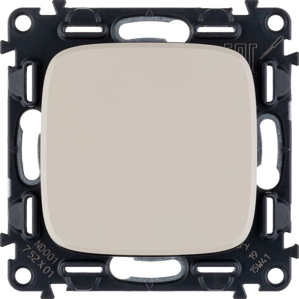 Valena ALLURE Выключатель 10АХ 250В с лицевой панелью Безвинтовые зажимы Слоновая кость