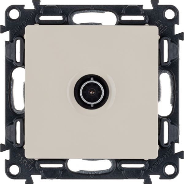 Valena LIFE Розетка ТВ c топологией звезда 0-2400 МГц С лицевой панелью Слоновая кость