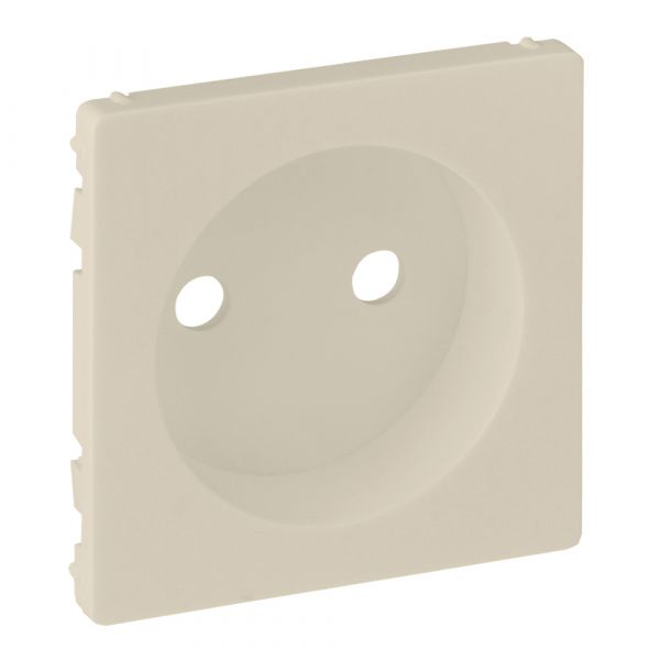 Valena LIFE  Лицевая панель силовой розетки 2К  Слоновая кость