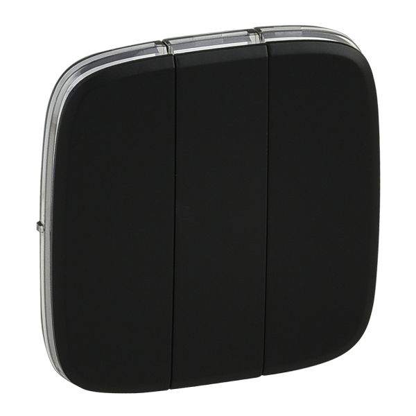 Valena ALLURE Лицевая панель для выключателя трехклавишного Антрацит