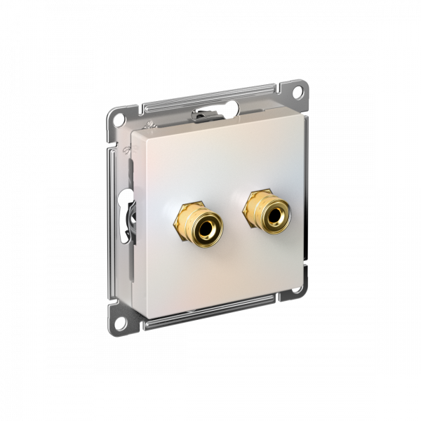 Аудиорозетка ATLASDESIGN двухместная жемчуг