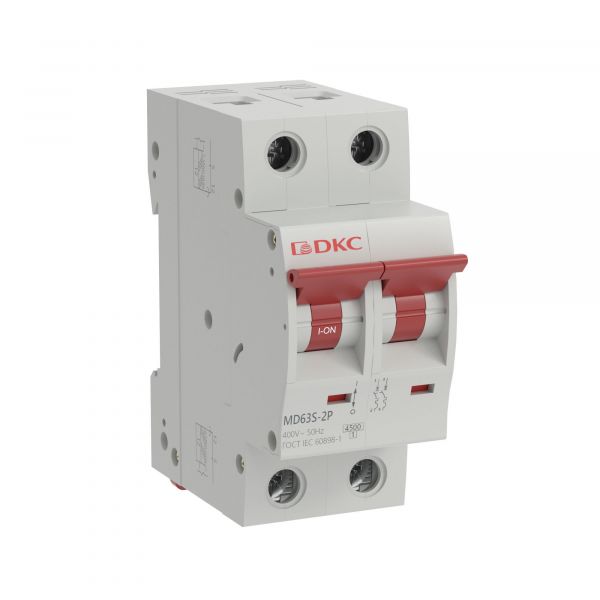 Выключатель автоматический двухполюсный 16А D 4,5кА