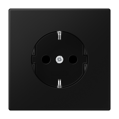 Розетка SCHUKO, дюропласт, черный матовый