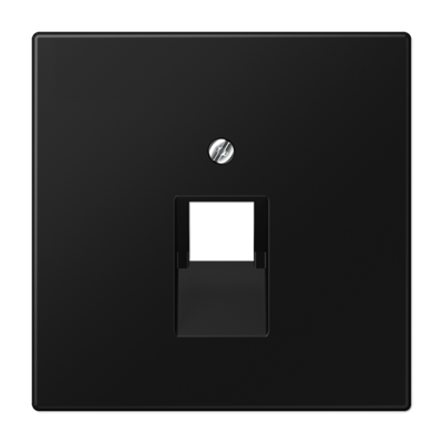 Плата (фиксация винтом) для одного модуля, термопласт, черный матовый