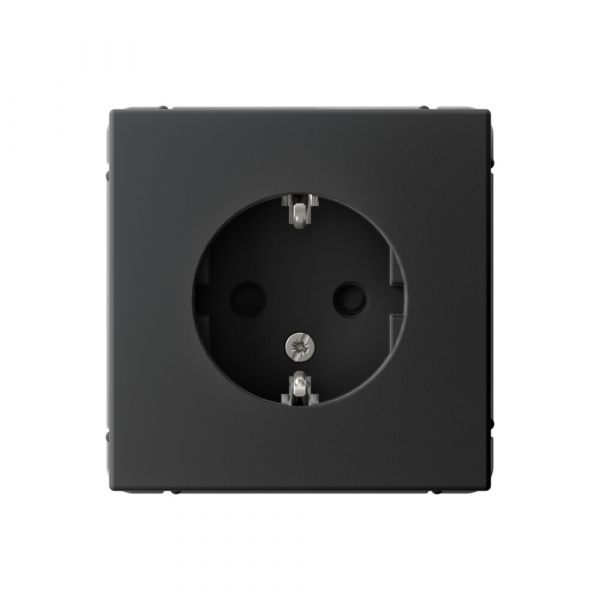 ARTGALLERY розетка с заземлением со шторками, 16А, механизм, карбон