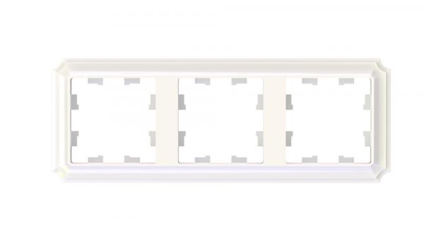 ATLASDESIGN ANTIQUE 3-постовая рамка, универсальная, ЖЕМЧУГ