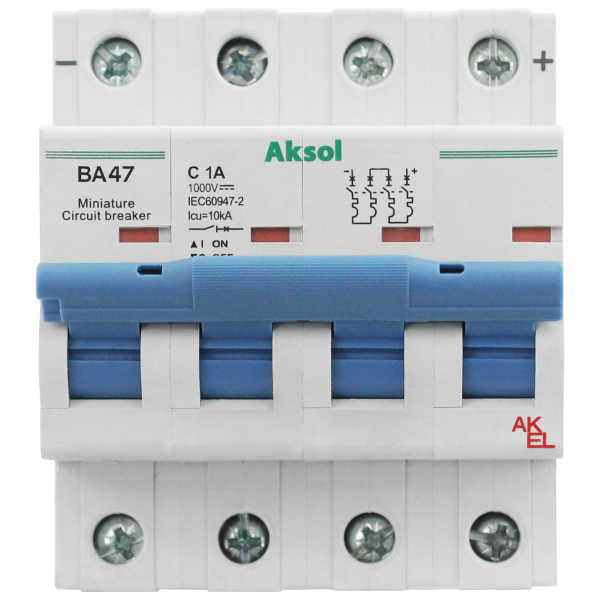 Выключатель автоматический ВА47-MCB-H-AKSOL-4P-C2-DC 4P/2A/C/10кА