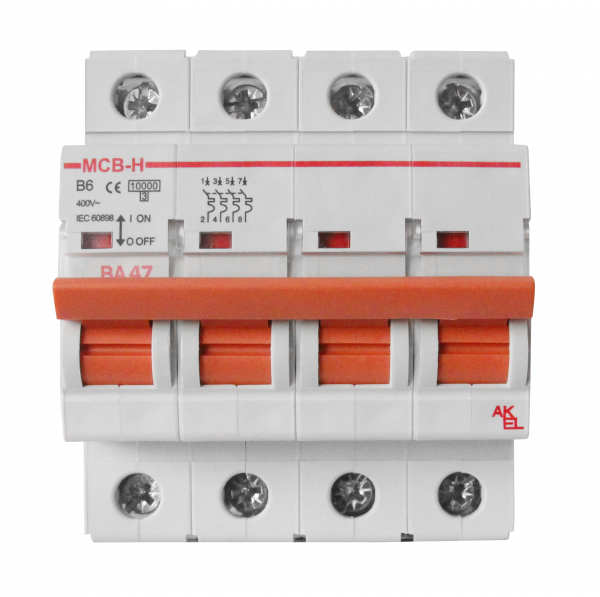 Выключатель автоматический ВА47-MCB-H-4P-B4-AC 4P/4A/B/10кА
