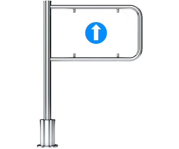 Калитка механическая с пружинным возвратом К-11 левая 1200, преграждающая табличка в комплекте