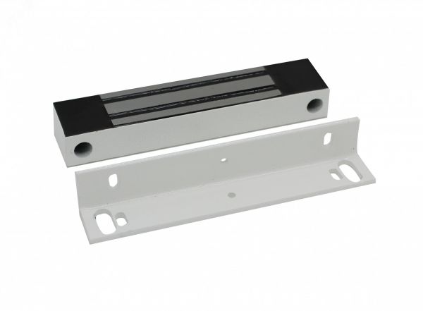 Замок электромагнитный ML-100K с уголком IP67 12В усилие 100 кг белый