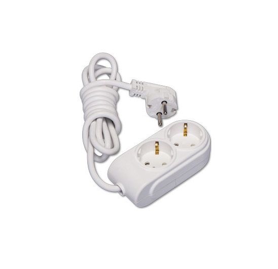 УДЛИНИТЕЛЬ НОВОГО ПОКОЛЕНИЯ 2 ГНЕЗДА С ЗАЩИТОЙ ОТ ДЕТЕЙ С/З 5 M C МОНТАЖНЫМ АППАРАТОМ