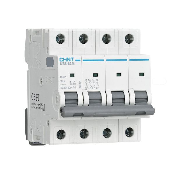 Выключатель автоматический 4P 40А L 10кА NB8-63M без теплового расцепителя
