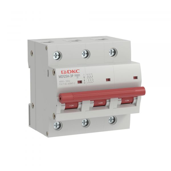Выключатель автоматический модульный YON max типа MD125H, 10кА, 3 полюса, хар-ка C, 125А