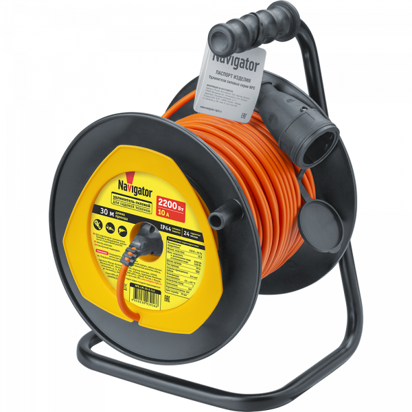 Удлинитель силовой NPE-LM-30-X-2x1 для садовой техники б/з 30м ПВС 2х1 2200 Вт IP44