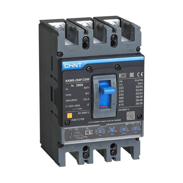 Автоматический выключатель NXMS-250F/3P 200А 36кА с электронным расцепителем (R)