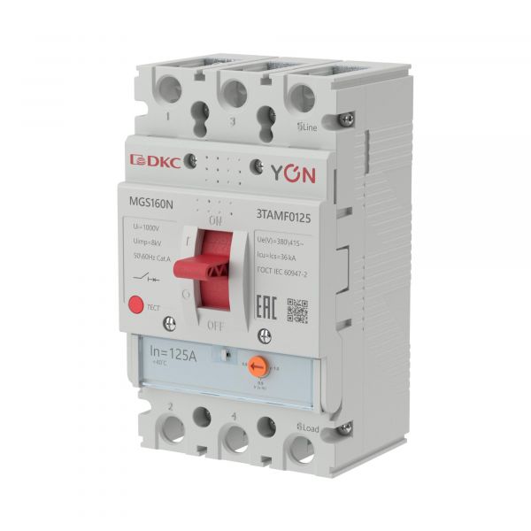 Выключатель автоматический YON MGS160 3P 100-125 A 36 kA