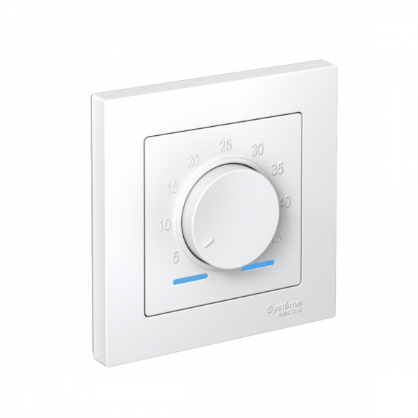 Термостат ATLASDESIGN электронный теплого пола с датчиком от +5 до +35C 16A в сборе белый