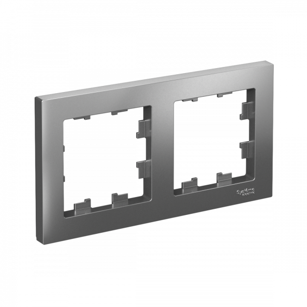 Рамка двухпостовая ATLASDESIGN универсальная сталь