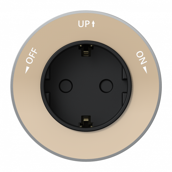 MultiTrack Розетка 2К+З круглая 16А/250В Песочный