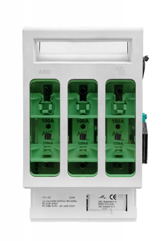 Выключатель-разъединитель ППВР-ASD00-3P-M8 3P/160A/690VAC/ Трёхполюсная коммутация