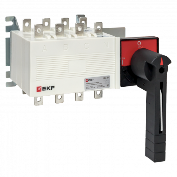 Рубильник-переключатель 100A 4P c рукояткой управления для прямой установки PowerSwitch