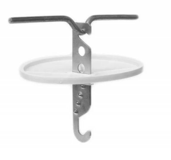 Розетка потолочная с удлиненной осью белая