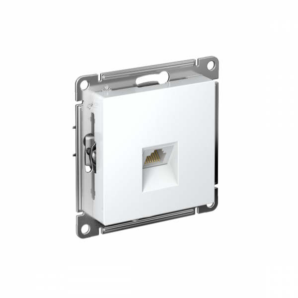 Розетка ATLASDESIGN компьютерная RJ45 механизм белый