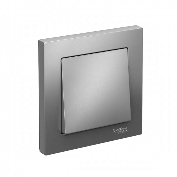 ATLASDESIGN 1-клавишный ВЫКЛЮЧАТЕЛЬ, сх.1, 10АХ, в сборе, быстрозажимные клеммы, СТАЛЬ