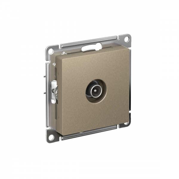 Розетка ATLASDESIGN TV оконечная 1DB механизм шампань