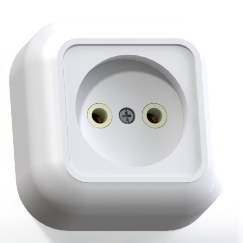 Валентина Розетка 1 пост наружная белый РА10-266