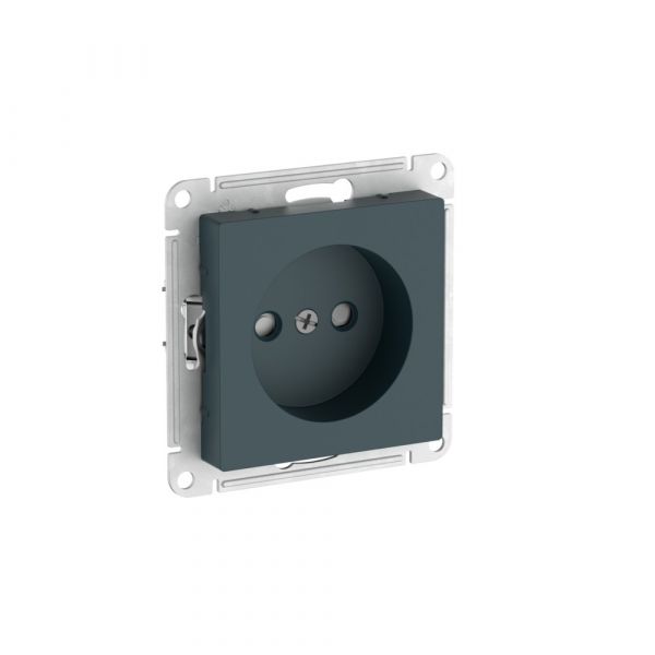 ATLASDESIGN РОЗЕТКА без заземления со шторками, 16А, быстрозажимные клеммы, ИЗУМРУД