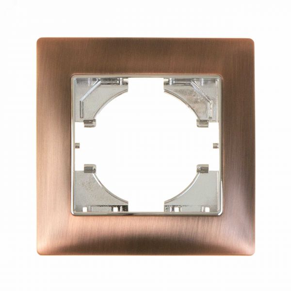 Рамка 1-местная Bravo цинк, бронза