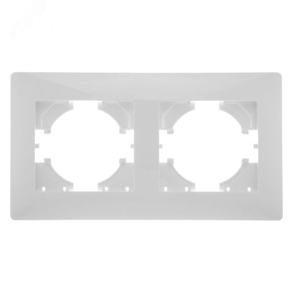 Рамка 2-местная Bravo, белый