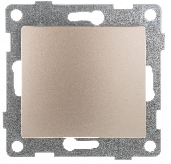 Выключатель одноклавишный Bravo, механизм, 10А, 250В, шампань