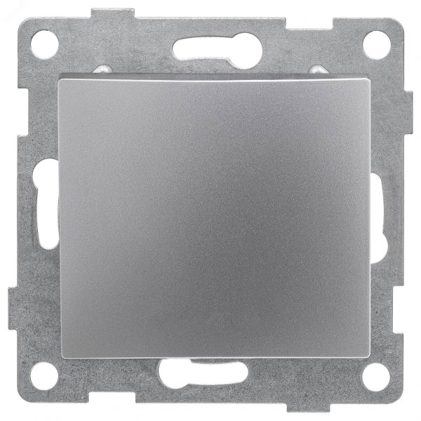 Выключатель одноклавишный Bravo 2-х полюсный, механизм, 10А, 250В, серебро