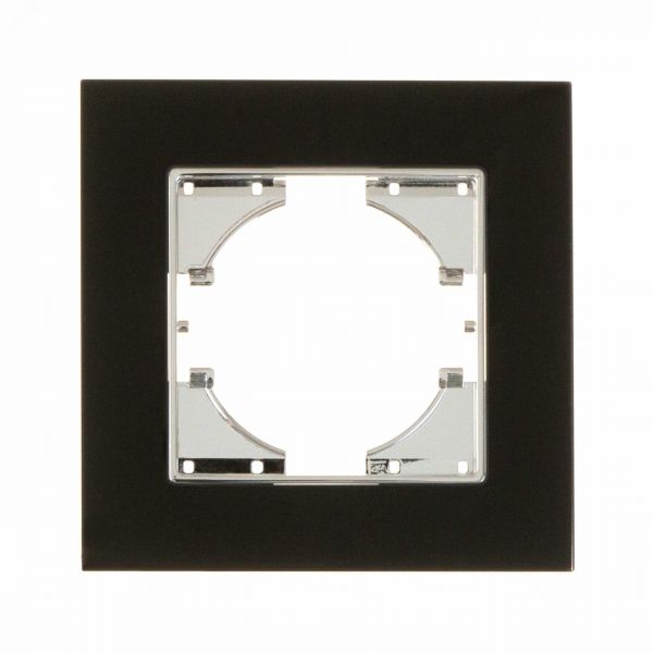 Рамка 1-местная Ugra стекло, чёрный