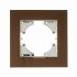 Рамка 1-местная Ugra алюминий, коричневый