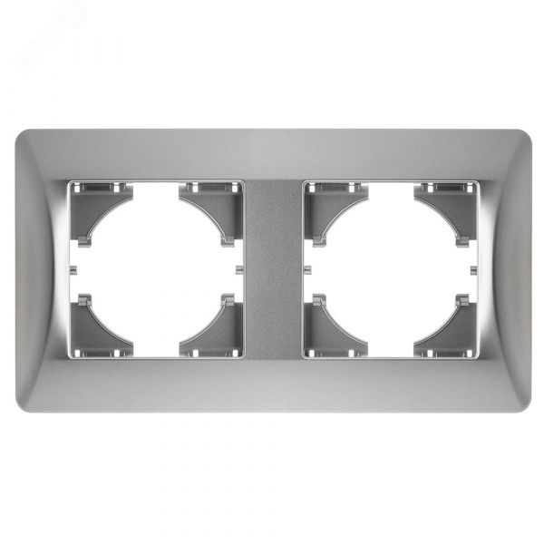 Рамка Ugra 2-местная, серебро