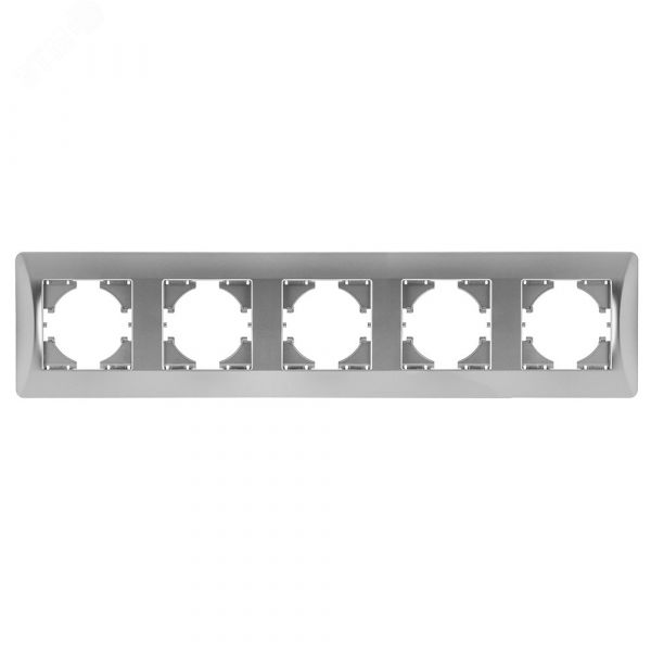 Рамка 5-местная Ugra, серебро