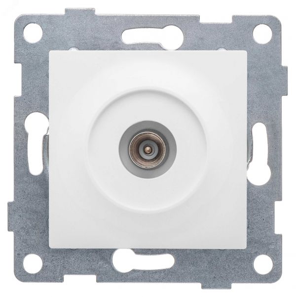 Розетка антенная Ugra, механизм, одинарный, белый