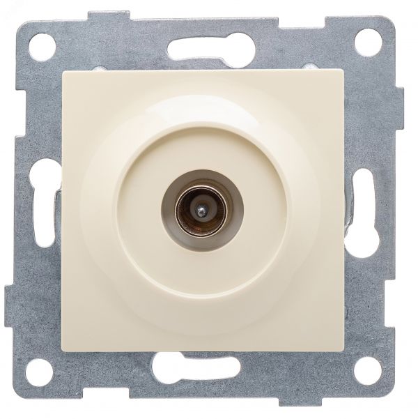 Розетка антенная Ugra, механизм, одинарный, бежевый
