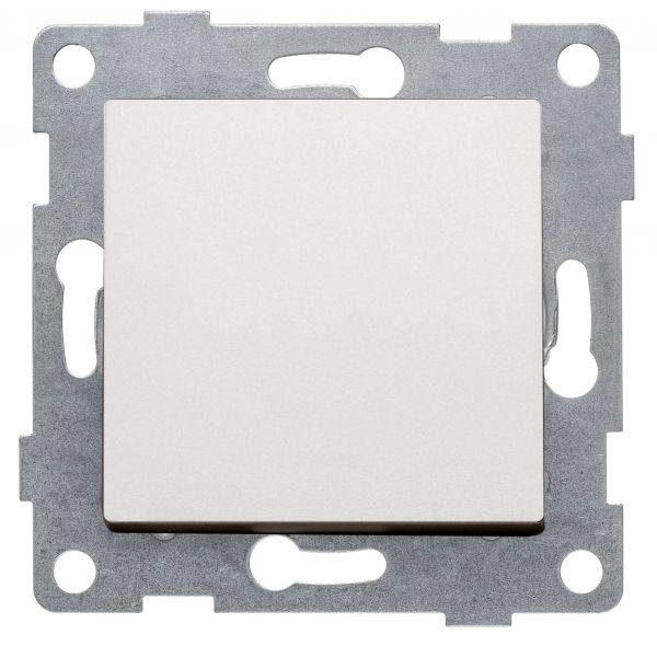 Выключатель одноклавишный Ugra, механизм, 10А, 250В, жемчуг